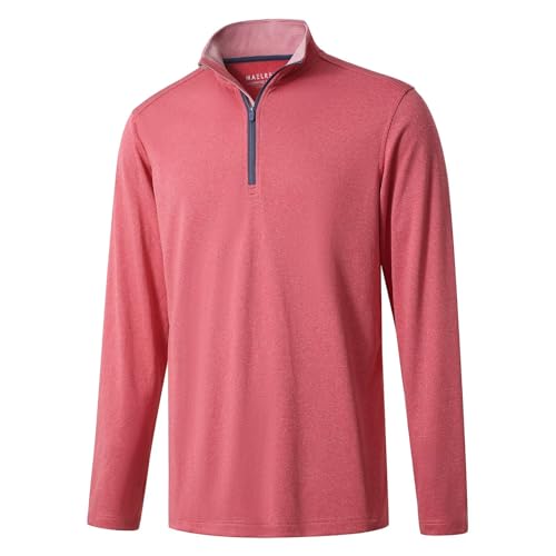 M MAELREG Quarter Zip Golf Pullover Men Dry Fit Long Sleeve Performance Wicking Mock Neck 1/4 Zip Pullover Mens Sweatshirt