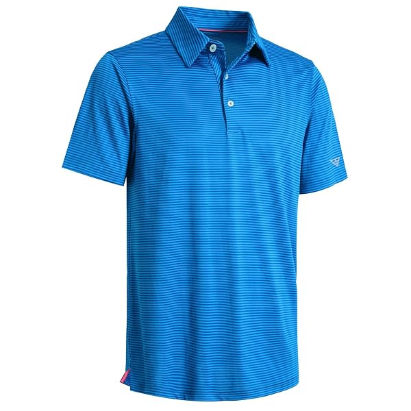 Boys Polo Shirts Short Sleeve Striped Performance Moisture Wicking Dry Fit Golf Shirts for Boys Youth Kids