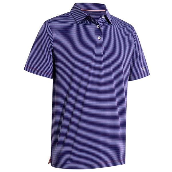 Boys Polo Shirts Short Sleeve Striped Performance Moisture Wicking Dry Fit Golf Shirts for Boys Youth Kids