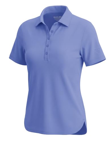 M MAELREG Womens Golf Shirt Short Sleeve 5 Buttons Quick Dry Casual Solid Moisture Wicking Tennis Polo Shirts for Women