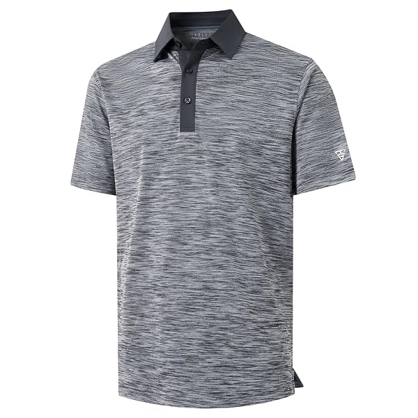 M MAELREG Golf Shirts for Men Dry Fit Short Sleeve Casual Performance Moisture Wicking Heather Pique Collared Polo Shirts