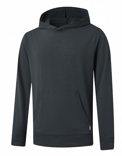 M MAELREG Mens Hoodies Pullover Performance Heather Kangaroo Pocket Thin Hooded Sweatshirt Athletic Golf Hoodies for Men