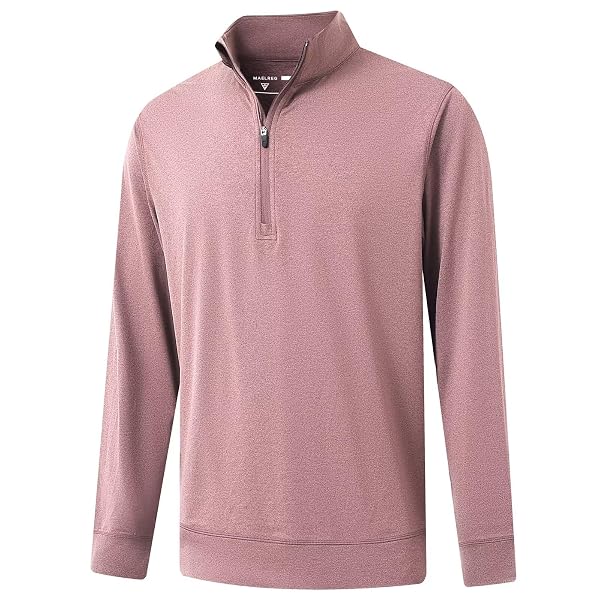 M MAELREG Quarter Zip Pullover Men Moisture Wicking Performance Heather Midlayer Golf 1/4 Zip Pullover Mens Sweatshirt