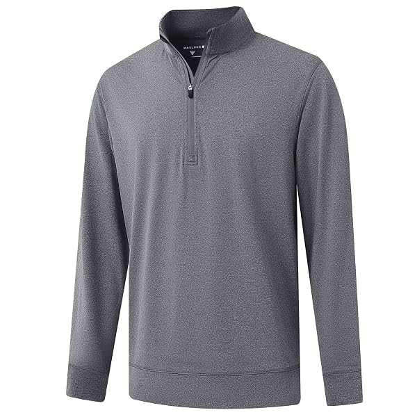 M MAELREG Quarter Zip Pullover Men Moisture Wicking Performance Heather Midlayer Golf 1/4 Zip Pullover Mens Sweatshirt