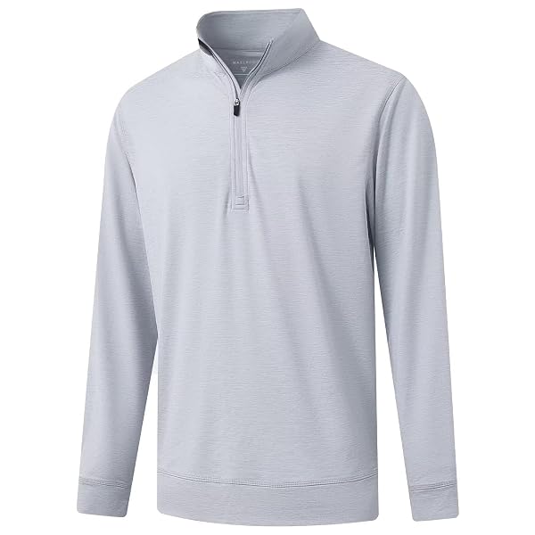M MAELREG Quarter Zip Pullover Men Moisture Wicking Performance Heather Midlayer Golf 1/4 Zip Pullover Mens Sweatshirt