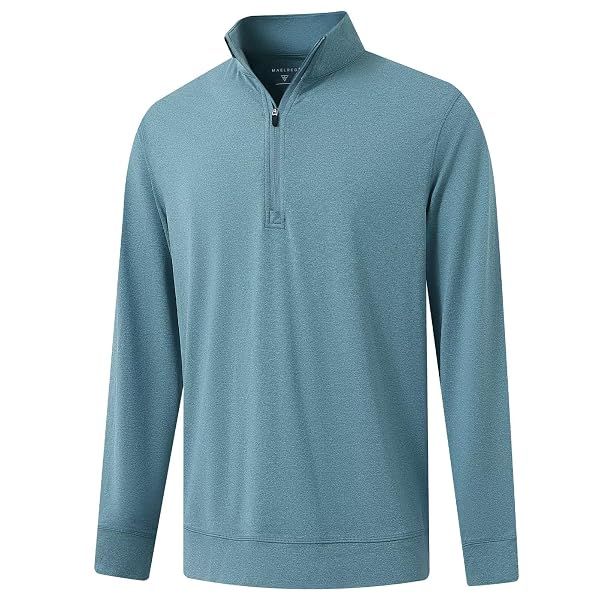 M MAELREG Quarter Zip Pullover Men Moisture Wicking Performance Heather Midlayer Golf 1/4 Zip Pullover Mens Sweatshirt