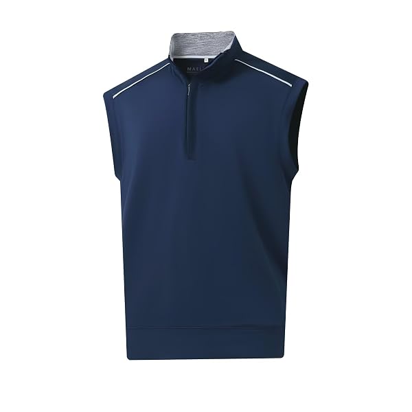 M MAELREG Golf Vests For Men Dry Fit Lightweight Moisture Wicking Performance Sports Breathable Golf 1/4 Zip Pullover Men