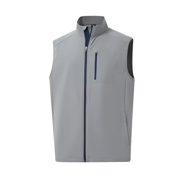 M MAELREG Mens Vests Outerwear Windproof Lightweight Softshell Vests Zip Pockets Sports Sleeveless Jacket Golf Vests for Men