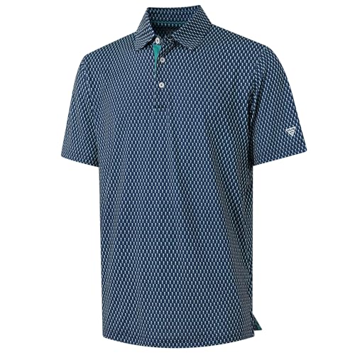 M MAELREG Boys Polo Shirt Short Sleeve Performance Dry Fit Stretch Funny Print Active Casual Collared Golf Shirts for Boy