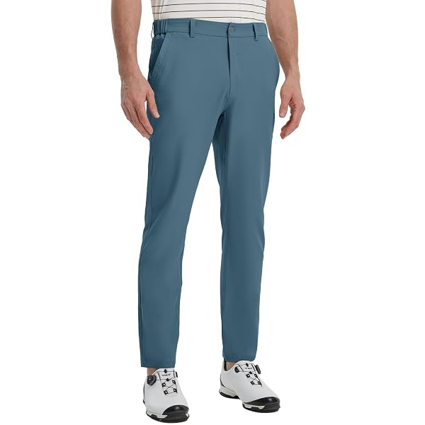 M MAELREG Golf Pants Men Lightweight with 5 Pockets - 30"/32"/34" Stretch Water-Resistant Casual Flat Front Mens Dress Pants