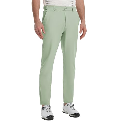 M MAELREG Golf Pants Men Lightweight with 5 Pockets - 30"/32"/34" Stretch Water-Resistant Casual Flat Front Mens Dress Pants