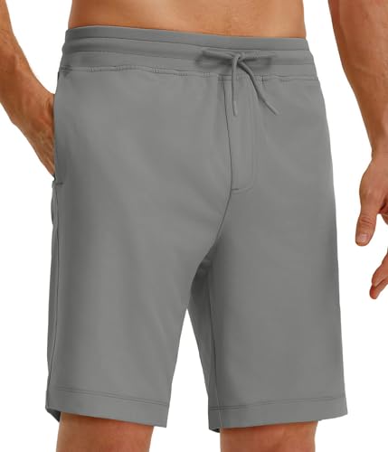 M MAELREG Mens Athletic Shorts with Zipper Pockets 7"/ 9" Lightweight Quick Dry Sports Gym Workout Running Shorts