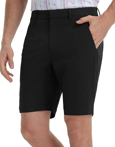 M MAELREG Mens Golf Shorts 7"/9" Lightweight Quick Dry Water-Resistant Stretch Waistband Flat Front Casual Mens Dress Shorts