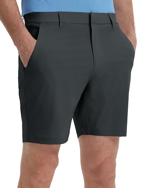 M MAELREG Mens Golf Shorts 7"/9" Lightweight Quick Dry Water-Resistant Stretch Waistband Flat Front Casual Mens Dress Shorts