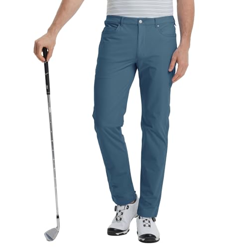 M MAELREG Golf Pants for Men Lightweight Moisture Wicking Business - 30"/32"/34" Stretch Flat Front Casual Dress Pant for Men