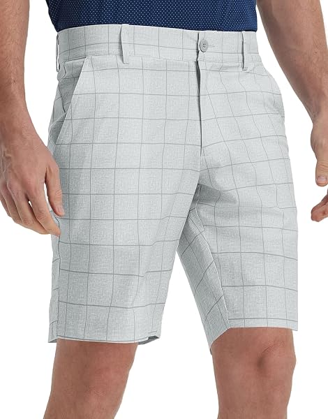 M MAELREG Golf Shorts Men Print Quick Dry 9" Stretch Lightweight Water-Resistant Flex Flat Front Fashion Mens Shorts Casual