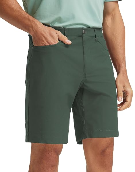 M MAELREG Golf Shorts Men 7" 9" Inseam Lightweight Quick Dry Stretch Flat Front Casual Moisture Wicking Mens Dress Shorts