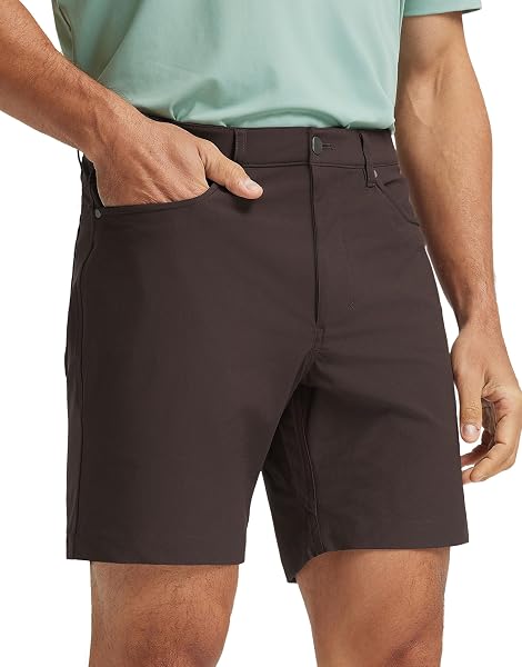 M MAELREG Golf Shorts Men 7" 9" Inseam Lightweight Quick Dry Stretch Flat Front Casual Moisture Wicking Mens Dress Shorts