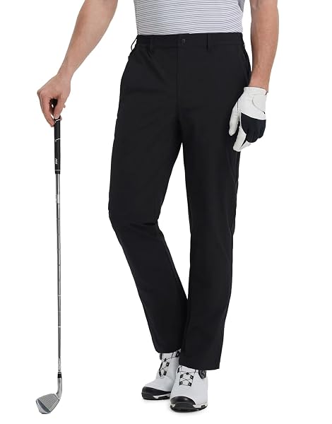 M MAELREG Mens Golf Pants 5 Pockets Lightweight - 30"/32"/34" Dry Fit Water-Resistant Stretch Dress Work Mens Casual Pants