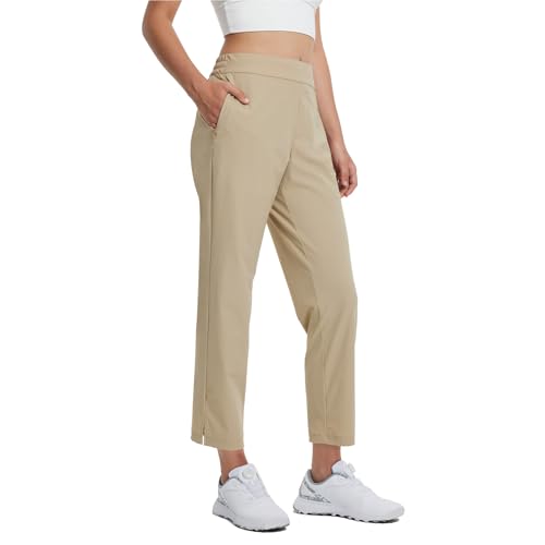 M MAELREG Women's Golf Pants with Zip Pockets 7/8 Ankle Stretch Lightweight Sweatpants for Athletic Hiking Travel Work Lounge