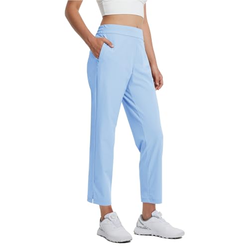 M MAELREG Women's Golf Pants with Zip Pockets 7/8 Ankle Stretch Lightweight Sweatpants for Athletic Hiking Travel Work Lounge