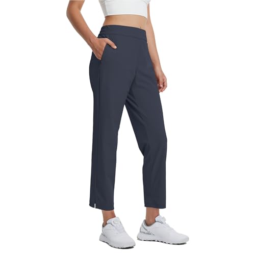 M MAELREG Women's Golf Pants with Zip Pockets 7/8 Ankle Stretch Lightweight Sweatpants for Athletic Hiking Travel Work Lounge