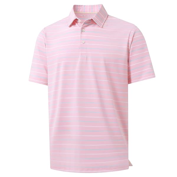 M MAELREG Boys Polo Shirt Short Sleeve Performance Moisture Wicking Dry fit Casual Striped Golf Shirts for Boys