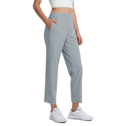 M MAELREG Women's Golf Pants with Zip Pockets 7/8 Ankle Stretch Lightweight Sweatpants for Athletic Hiking Travel Work Lounge
