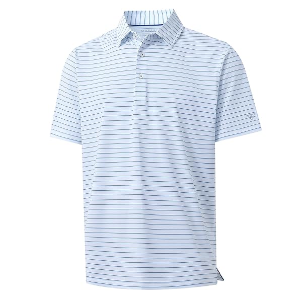 M MAELREG Boys' Polo Shirt Striped Short Sleeve Moisture Wicking Performance Stretch Active Casual Collared Kids Golf Shirt
