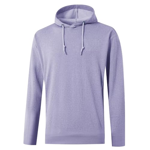 M MAELREG Mens Hoodies Pullover Performance Lightweight Hoodies For Men With 2 Pocket Dry Fit Wicking Stretch Golf Sweatshirt