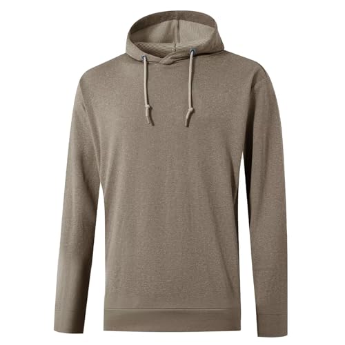 M MAELREG Mens Hoodies Pullover Performance Lightweight Hoodies For Men With 2 Pocket Dry Fit Wicking Stretch Golf Sweatshirt