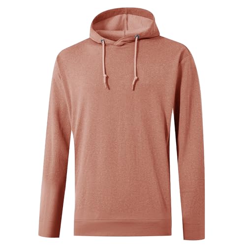M MAELREG Mens Hoodies Pullover Performance Lightweight Hoodies For Men With 2 Pocket Dry Fit Wicking Stretch Golf Sweatshirt
