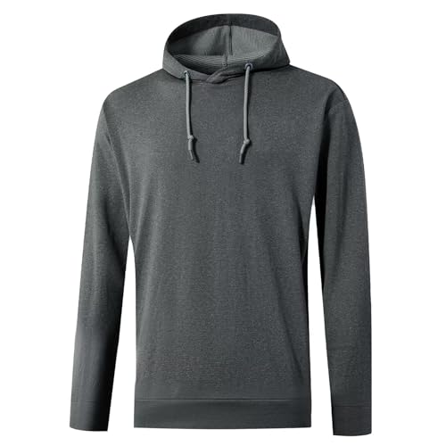 M MAELREG Mens Hoodies Pullover Performance Lightweight Hoodies For Men With 2 Pocket Dry Fit Wicking Stretch Golf Sweatshirt