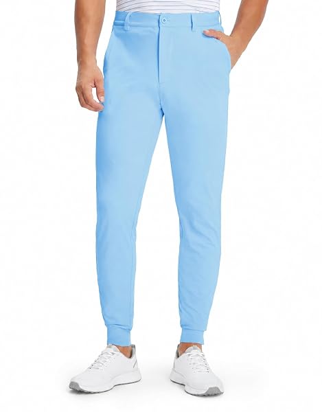 M MAELREG Men's Golf Pants Stretch Moisture-Wicking Ankle Zip Men Joggers