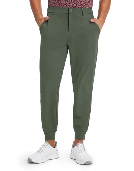 M MAELREG Men's Golf Pants Stretch Moisture-Wicking Ankle Zip Men Joggers