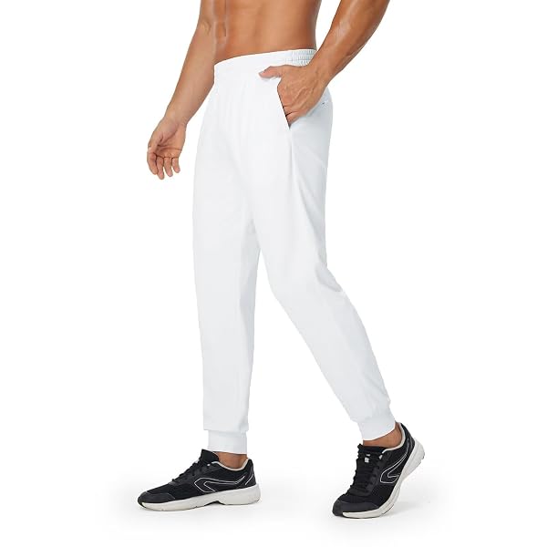 M MAELREG Mens Joggers with Zipper Pockets Athletic Sweatpants Traning Track Pants Mens Golf Joggers Running Workout