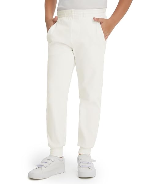 M MAELREG Boys Fleece Sweatpants Stretch Water Resistant Golf Joggers for Boys with Zipper Pockets Athletic Track Pants