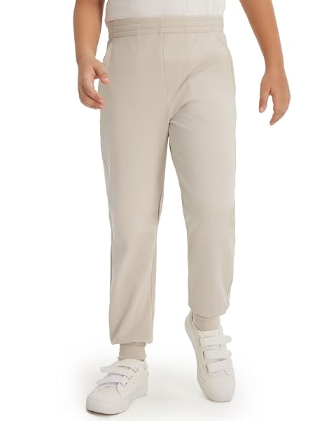M MAELREG Boys Fleece Sweatpants Stretch Water Resistant Golf Joggers for Boys with Zipper Pockets Athletic Track Pants