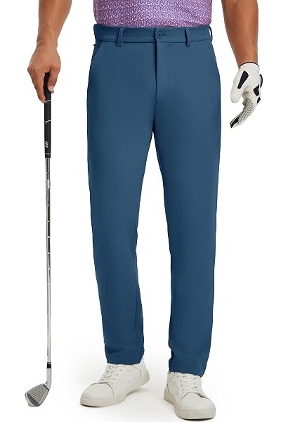 M MAELREG Men's Golf Pants Quick Dry Lightweight 30/32/34 Stretch Work Dress Casual Trousers with 4 Pockets Golf Pants Men