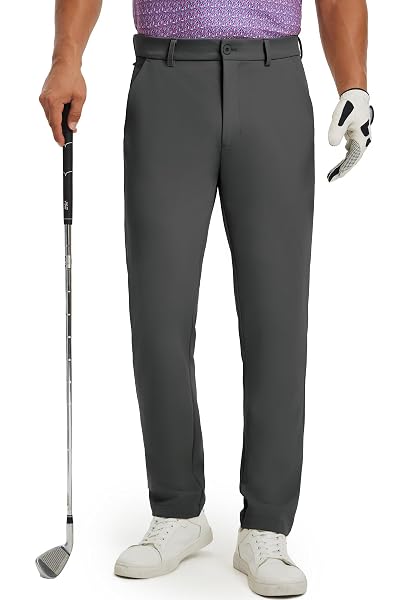 M MAELREG Men's Golf Pants Quick Dry Lightweight 30/32/34 Stretch Work Dress Casual Trousers with 4 Pockets Golf Pants Men
