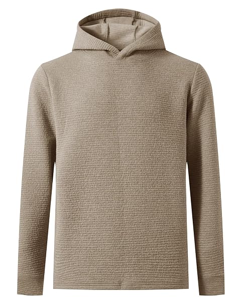 M MAELREG Hoodies for Men Texture Solid Color Sweatshirts Athletic Golf Midlayer Mens Hoodies Pullover Shirt with Pocket
