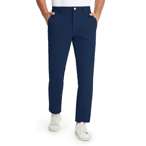 M MAELREG Golf Pants Men Fleece Lined 30"/32"/34" Heat-Tech Dress Pants for Men Water-Resistant Stretch Warm Winter Trousers