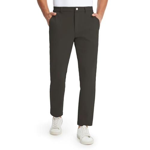 M MAELREG Golf Pants Men Fleece Lined 30"/32"/34" Heat-Tech Dress Pants for Men Water-Resistant Stretch Warm Winter Trousers