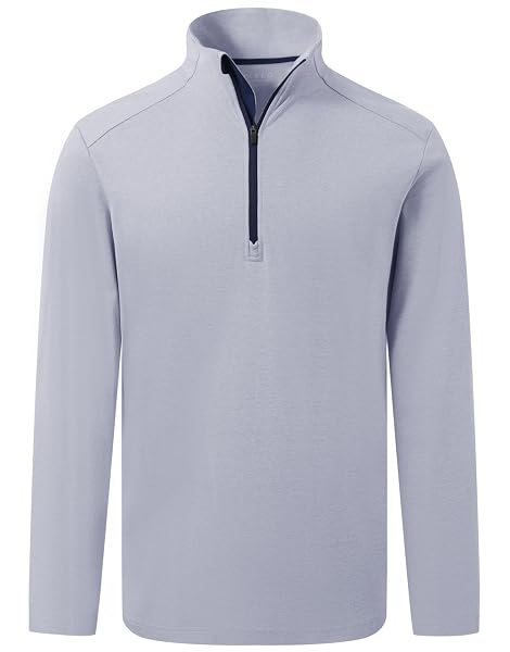 M MAELREG Quarter Zip Pullover Men Stretch Performance Mock Neck Moisture Wicking Golf 1/4 Zip Pullover Mens Sweatshirt