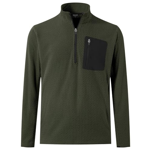 M MAELREG Quarter Zip Pullover Men Midweight Dry Fit Winter Warm Stretchy Golf 1/4 Zip Pullover Mens Sweatshirt with Pocket
