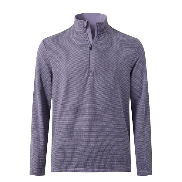 M MAELREG Mens Quarter Zip Pullover Golf Casual Fleece Lined Warmth Lightweight Stretch Mock Neck 1/4 Zip Sweatshirts for Men
