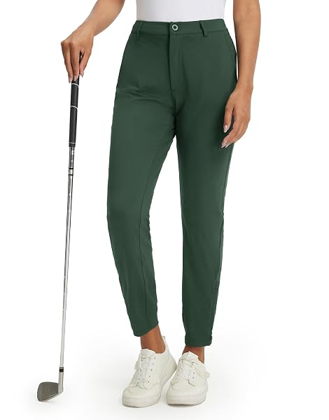 M MAELREG Women's Golf Pants Lightweight Quick Dry Ankle Zip Track Pants