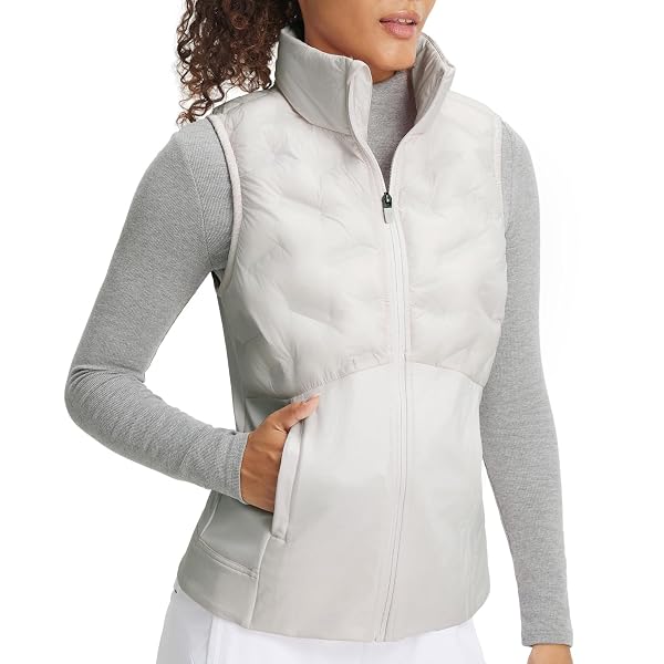 M MAELREG Women's Quilted Vest Lightweight Sleeveless Puffer Gilet（XS-2XL）