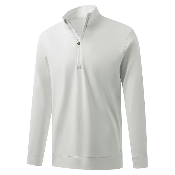 M MAELREG Mens Quarter Zip Pullover Fleece Lined Mock Neck Long Sleeve Golf Pullovers 1/4 Zip Thermal Sweatshirt for Men