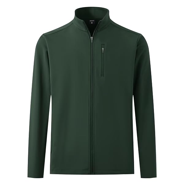M MAELREG Mens Fleece Jacket Water Resistant Performance Casual Warm Full Zip Lightweight Winter Jacket with 5 Pockets